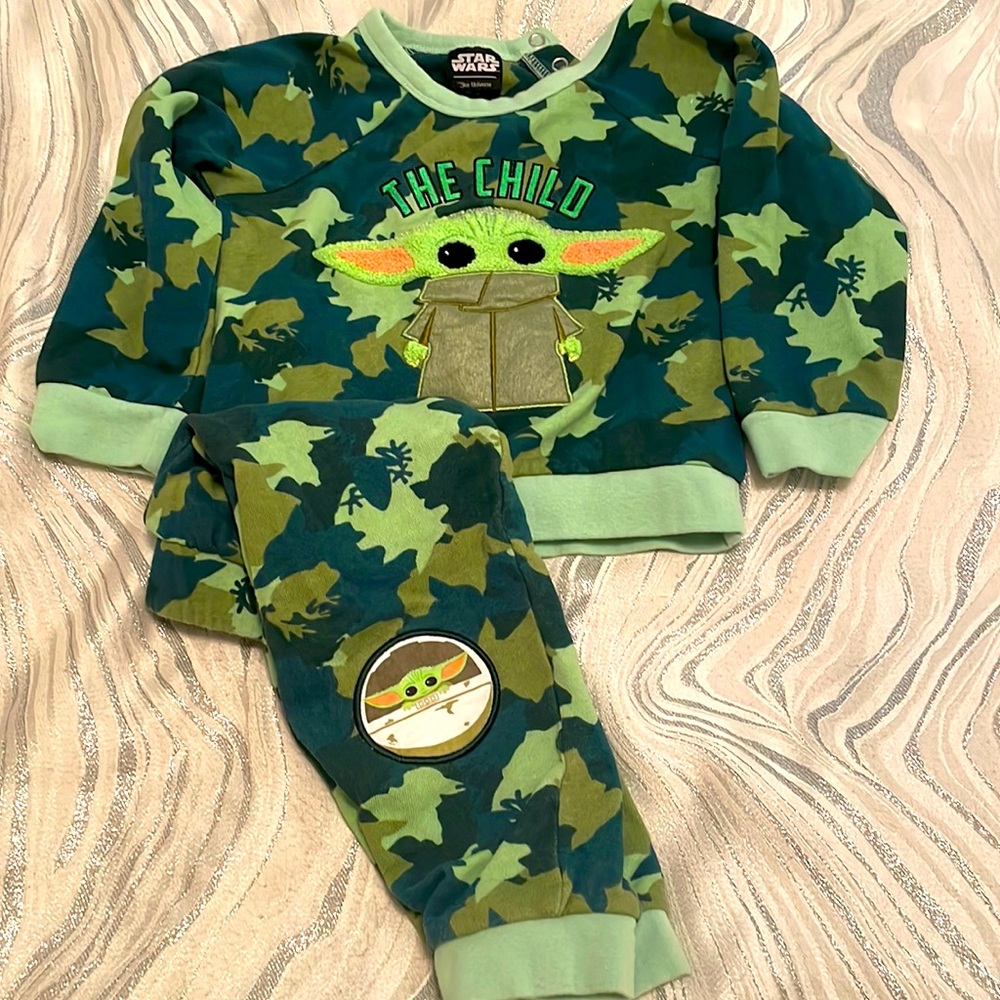 Star Wars The Child toddler matching sweatsuit, pants and shirt 2T/3T